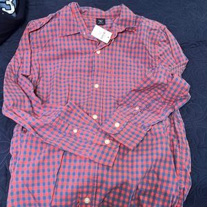 Gap boys button down new with tags pink and blue check size xxl 14-16